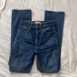 Blue High Waisted Flared Jeans